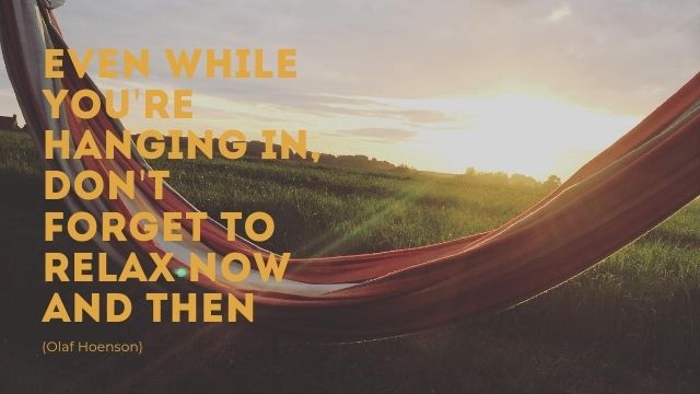 Hammock in the fields by sundown.